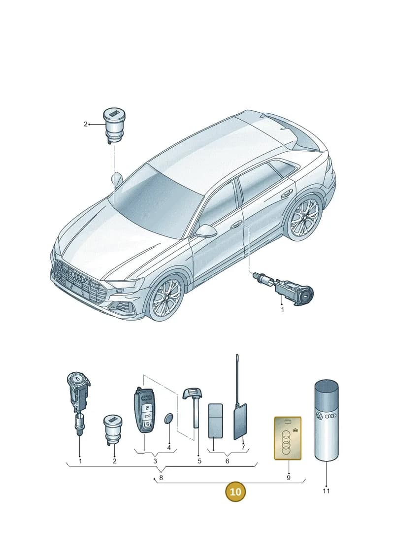 4M8898374GAIF — Audi Q8 (2018-2025) diagram 429837010, position 10