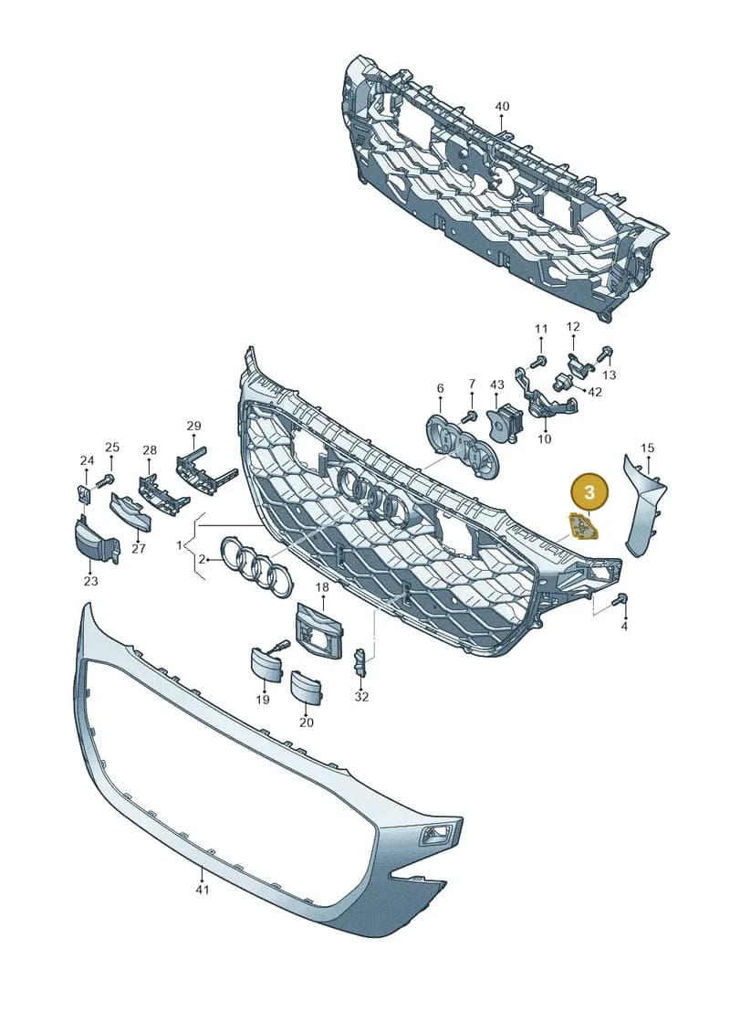 4M8919268E — Audi RS Q8 (2019-2025) diagram 595853500, position 3