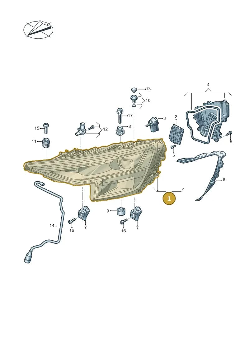 4M8941012A — Audi Q8 (2018-2025) diagram 429941010, position 1