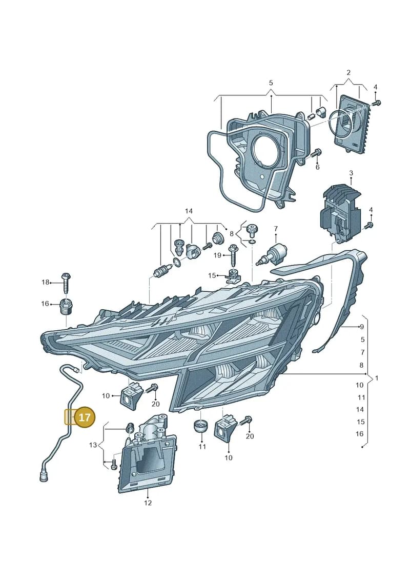 4M8941717C — Audi Q8 (2018-2025) diagram 429941000, position 17