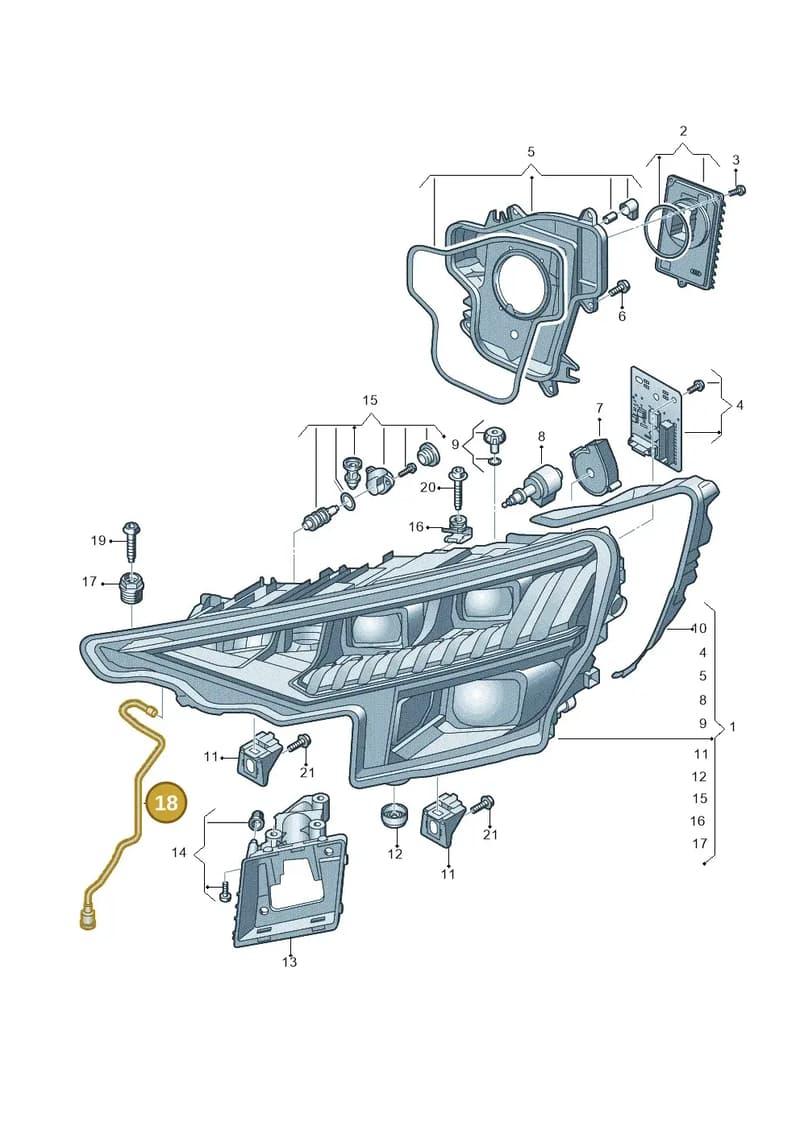 4M8941718C — Audi Q8 (2018-2025) diagram 429941070, position 18