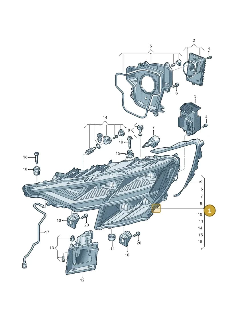 4M8941774B — Audi RS Q8 (2019-2025) diagram 429941000, position 1