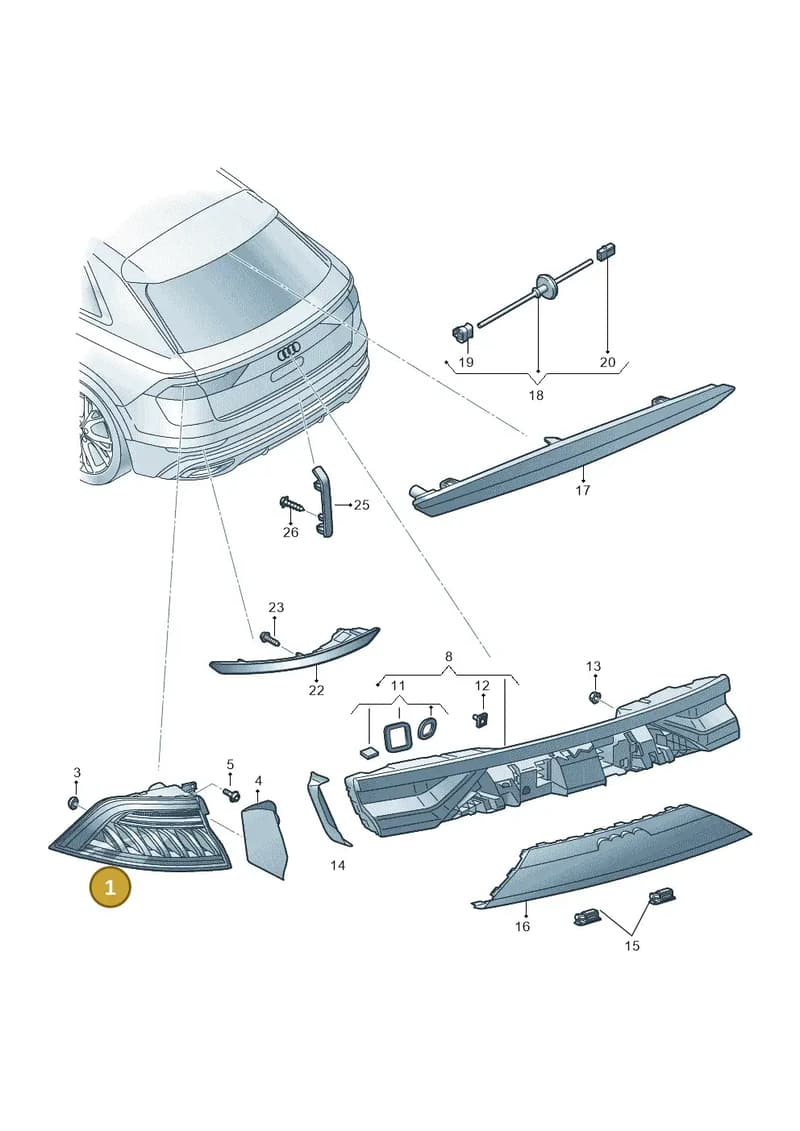 4M8945069 — Audi RS Q8 (2019-2025) diagram 429945000, position 1