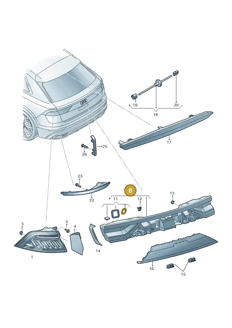 4M8945695B — Audi RS Q8 (2019-2025) diagram 429945000, position 8