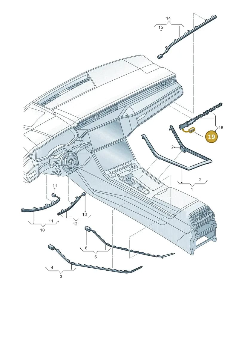 4M8947355J — Audi RS Q8 (2019-2025) diagram 429947012, position 19