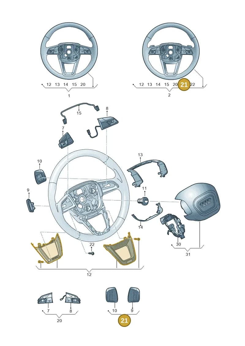 4M8951523H — Audi RS Q3 Sportback (2019-2024) diagram 849419100, position 21