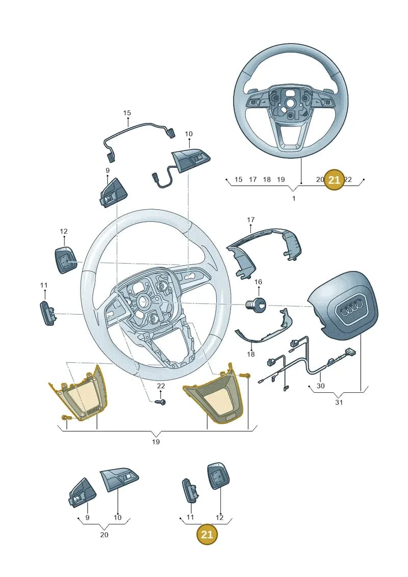 4M8951523H — Audi RS Q8 (2019-2025) diagram 859419100, position 21