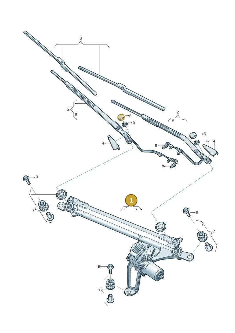 4M8955023B — Audi RS Q8 (2019-2025) diagram 838955050, position 1