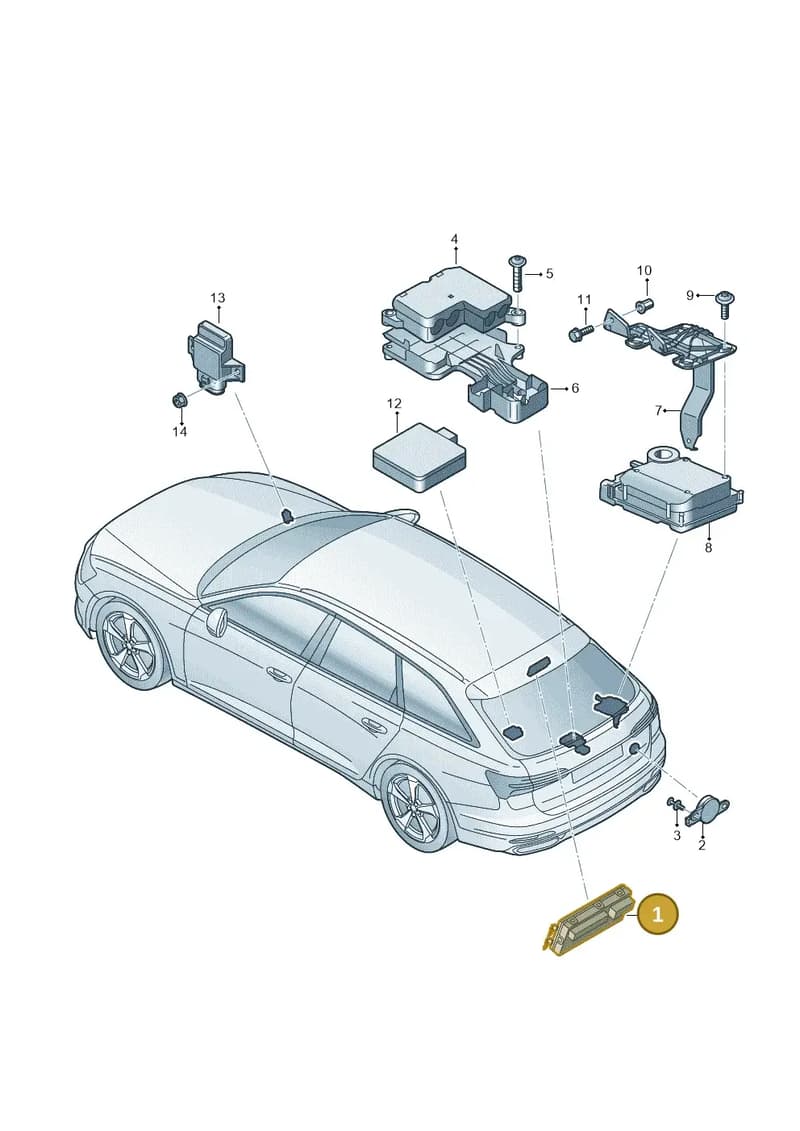 4M8959107B — Audi RS6 Avant (2019-2025) diagram 430959410, position 1