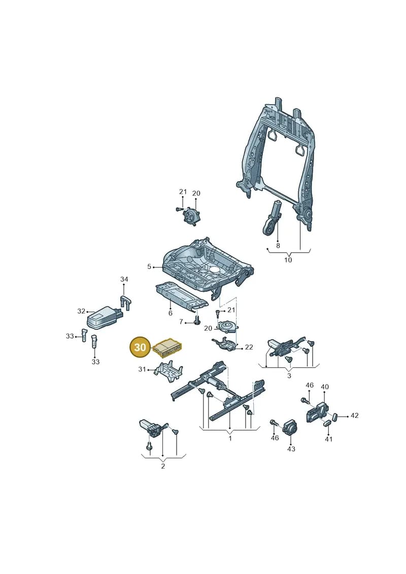 4M8959760B — Audi A6 L 2.0 (2018-) diagram 577959021, position 30