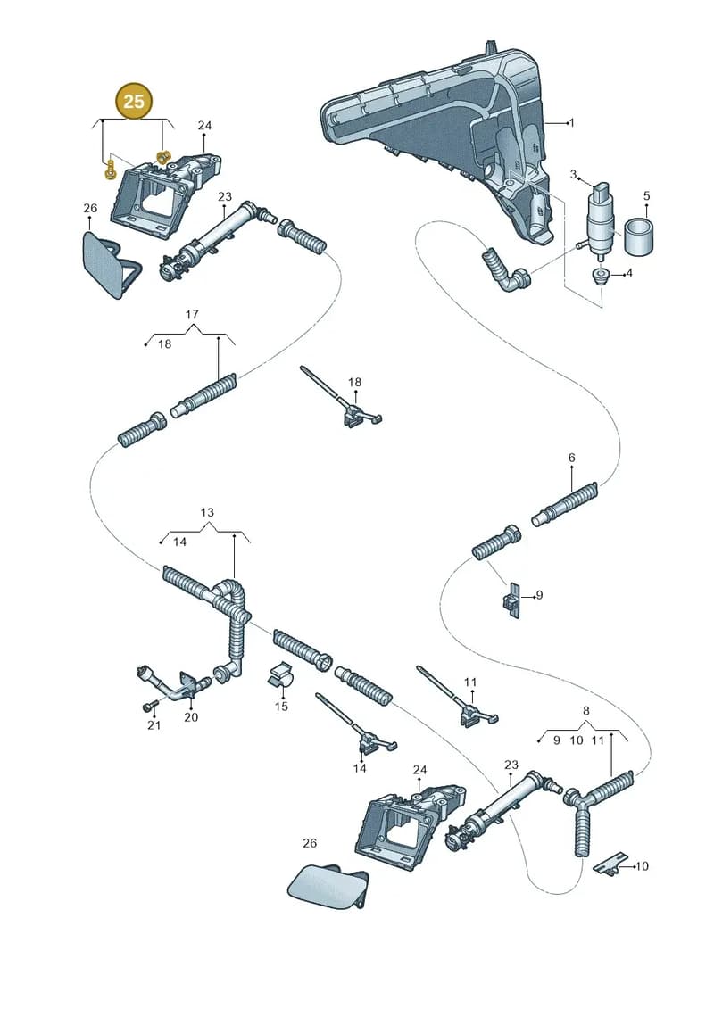 4M8998099 — Audi RS Q8 (2019-2025) diagram 429955040, position 25