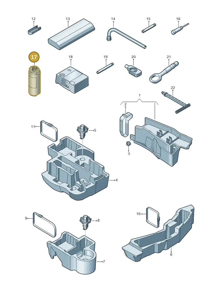 4N0012619B — Audi RS6 Avant (2019-2025) diagram 537011100, position 17