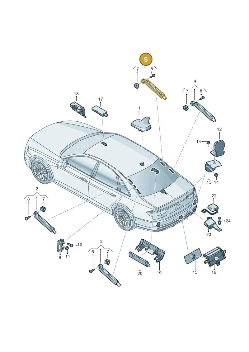 4N0035225 — Audi A8 (2017-2025) diagram 838035100, position 5