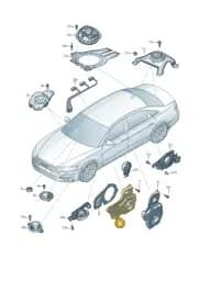4N0035298A Audi Bass Loudspeaker