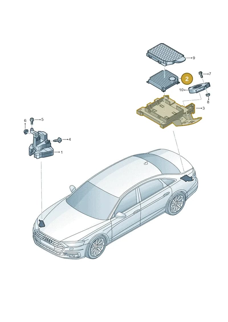 4N0035335A — Audi A8 (2017-2025) diagram 838035025, position 2