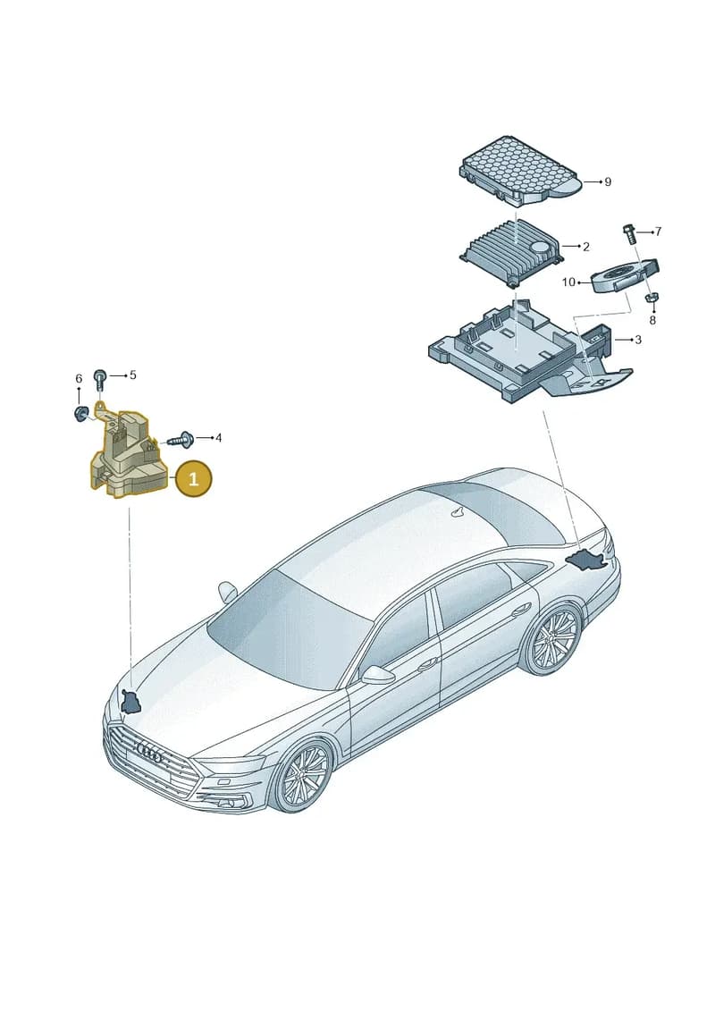 4N0035381 — Audi A8 (2017-2025) diagram 838035025, position 1