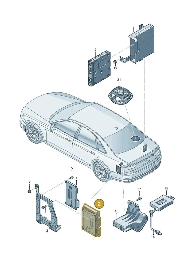 4N0035466C — Audi A8 (2017-2025) diagram 838035400, position 2