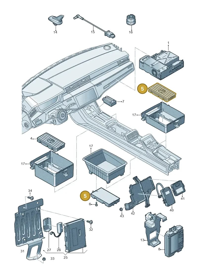 4N0035497B — Audi A8 (2017-2025) diagram 838035550, position 5