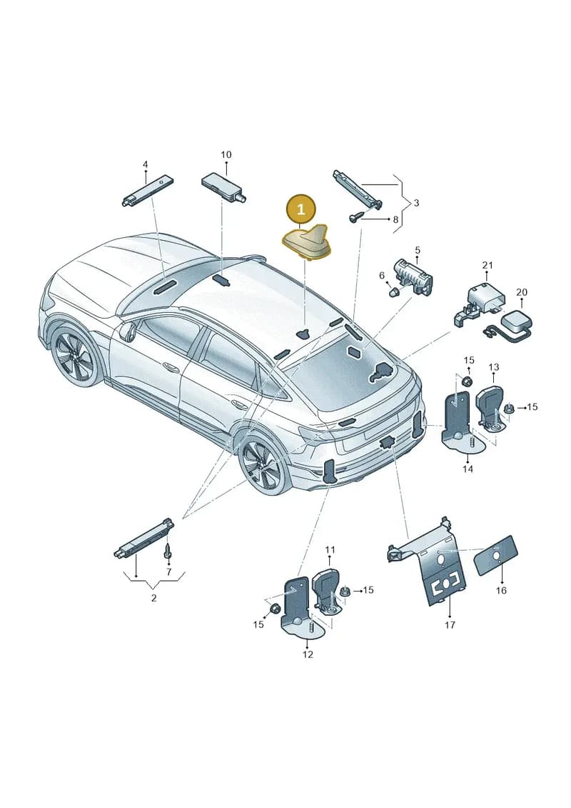 4N0035503AMGRU — Audi Q8 e-tron (2018-2020) diagram 586035150, position 1