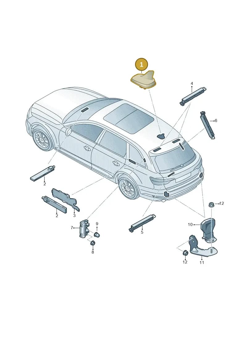 4N0035503AMGRU — Audi RS4 Avant (2017-) diagram 849035150, position 1