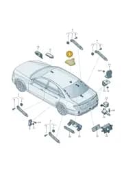 4N0035503BEY9B Audi Roof Combination Aerial (Brilliant Black Y9B)