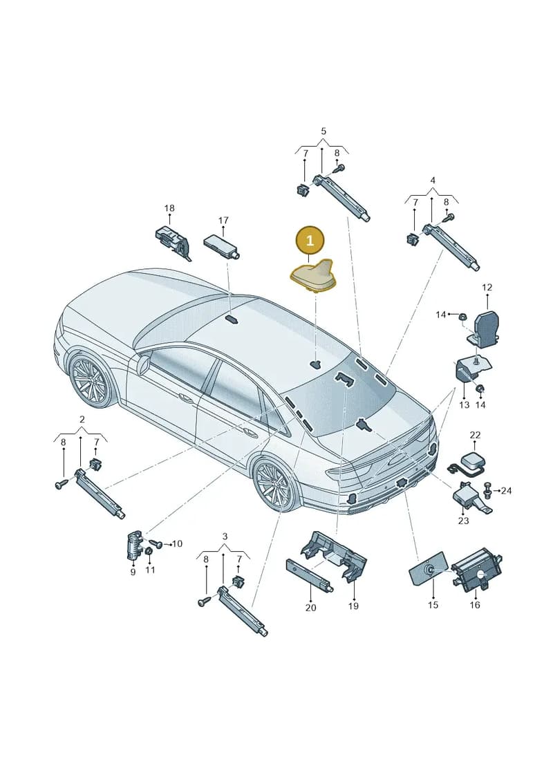 4N0035503BEY9B — Audi A8 (2017-2025) diagram 838035100, position 1