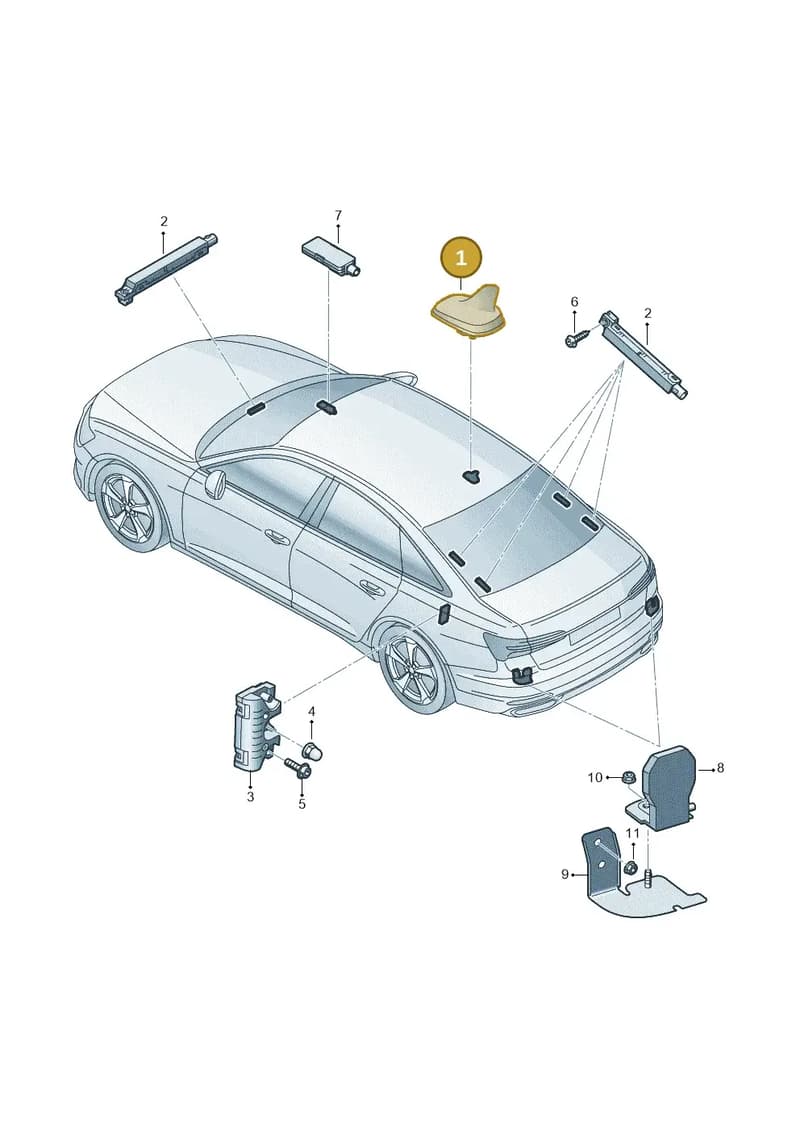 4N0035503CMGRU — Audi A6 (2018-2025) diagram 430035100, position 1