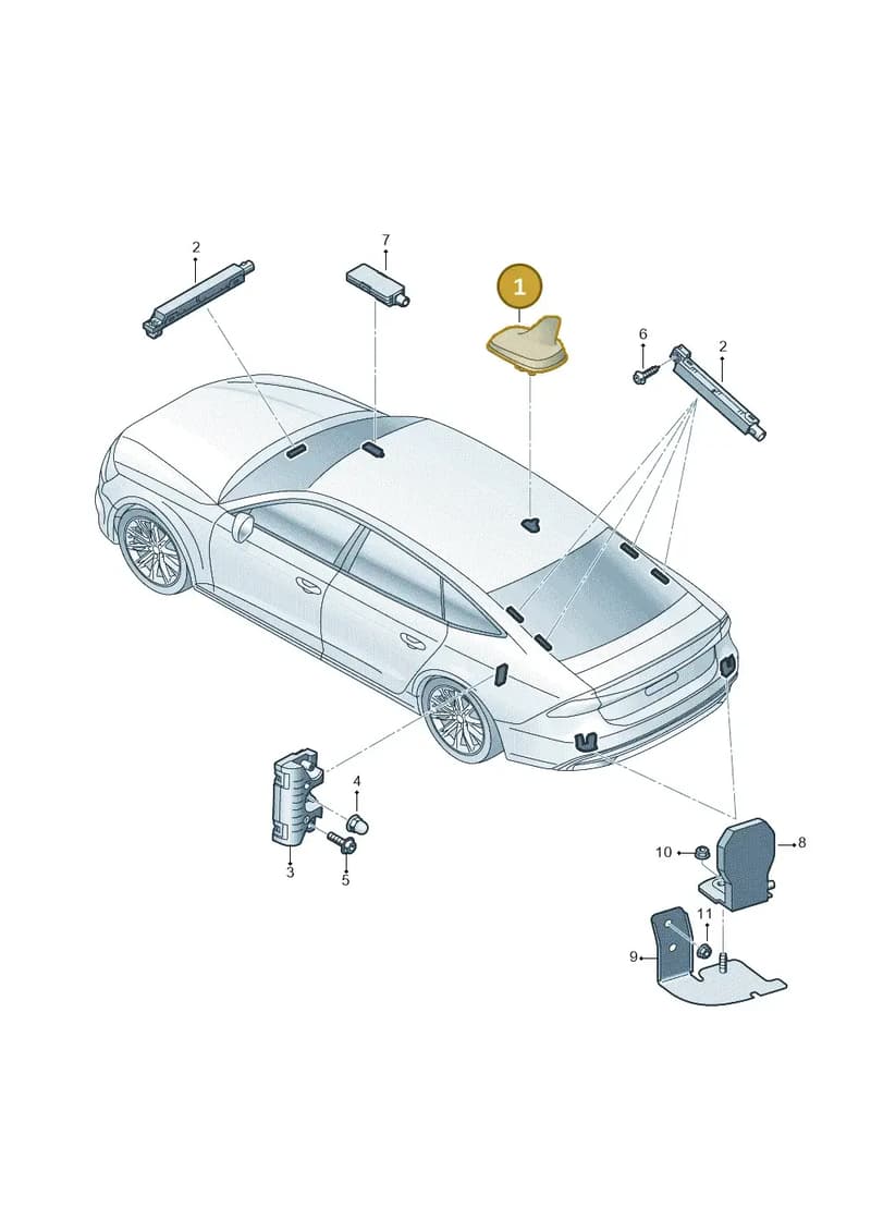 4N0035503CMGRU — Audi RS7 Sportback (2019-2025) diagram 435035100, position 1