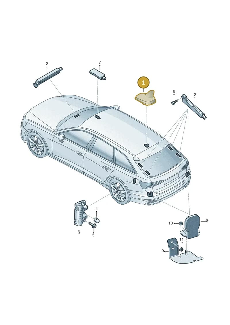 4N0035503CMGRU — Audi RS6 Avant (2019-2025) diagram 430035150, position 1