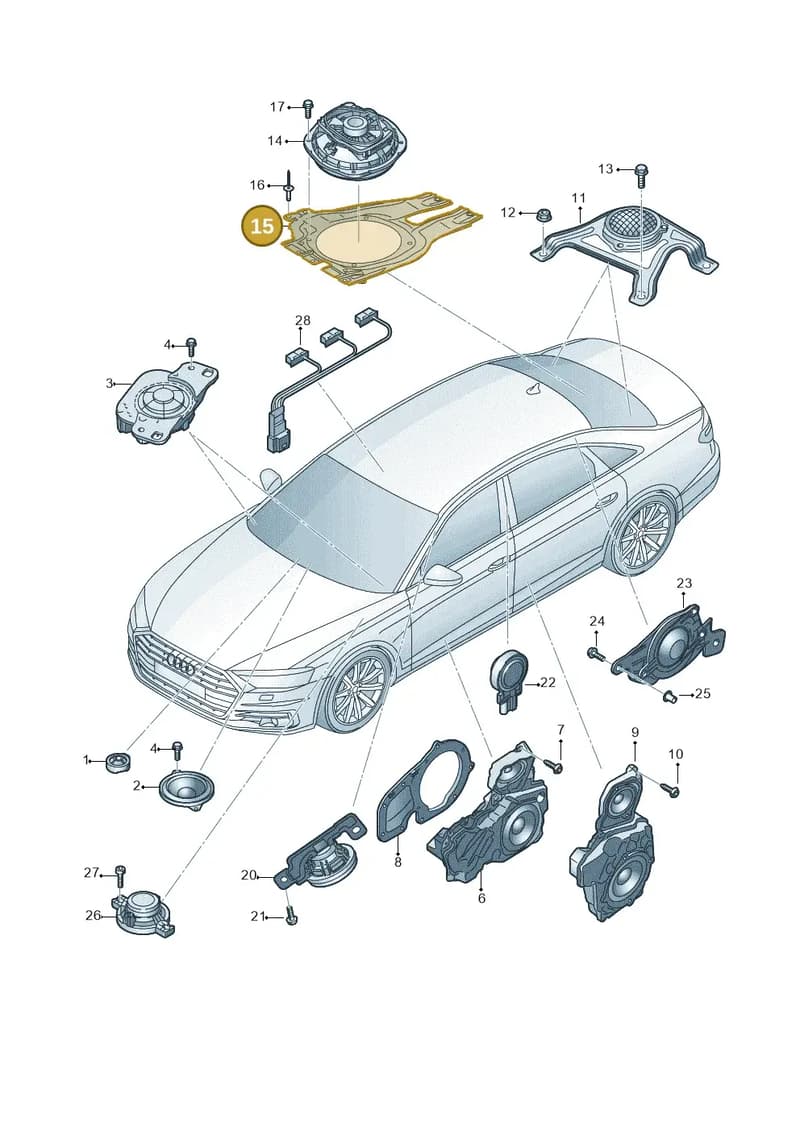 4N0035545 — Audi A8 (2017-2025) diagram 838035350, position 15