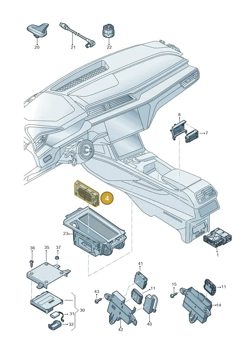 4N0035773B — Audi Q8 e-tron (2018-2025) diagram 586035550, position 4