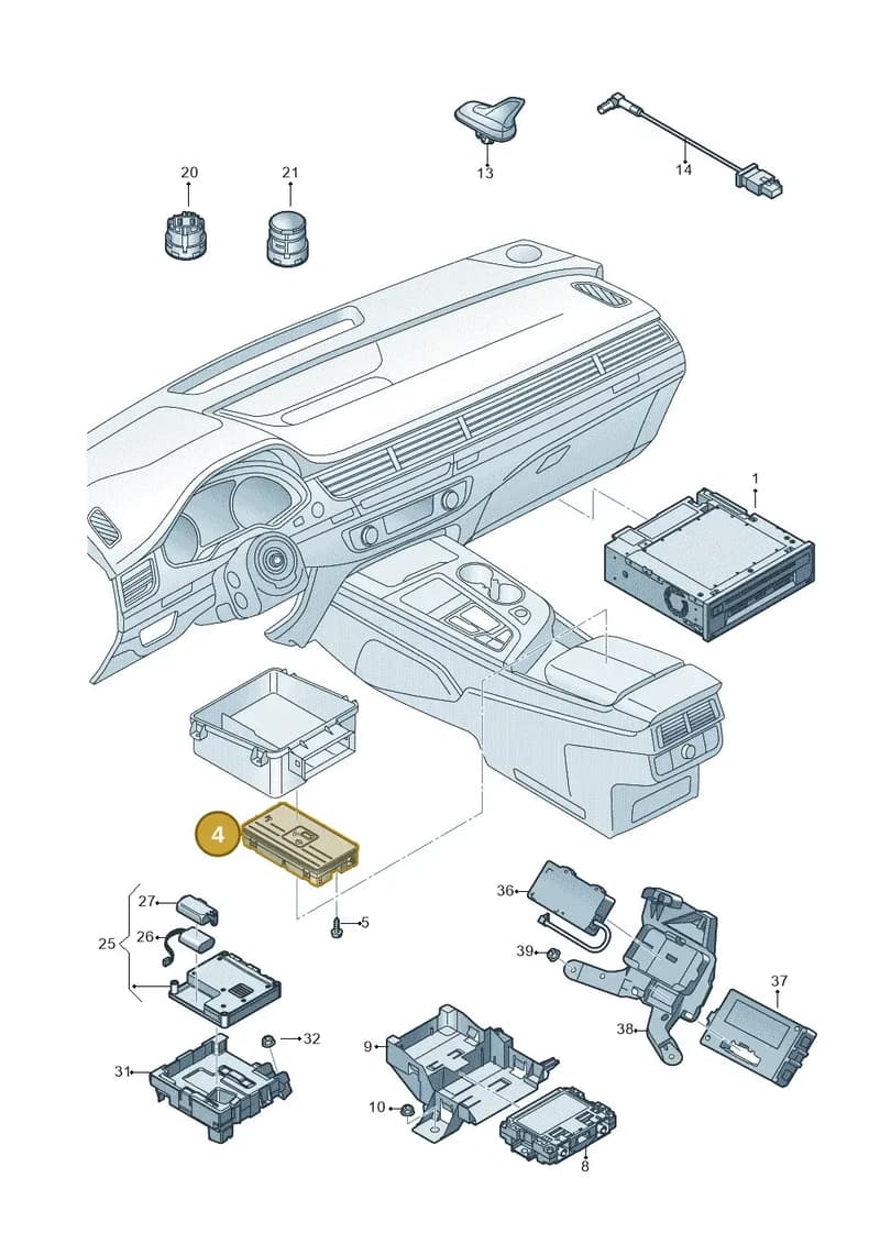 4N0035773B — Audi Q7 (2015-2025) diagram 859035055, position 4