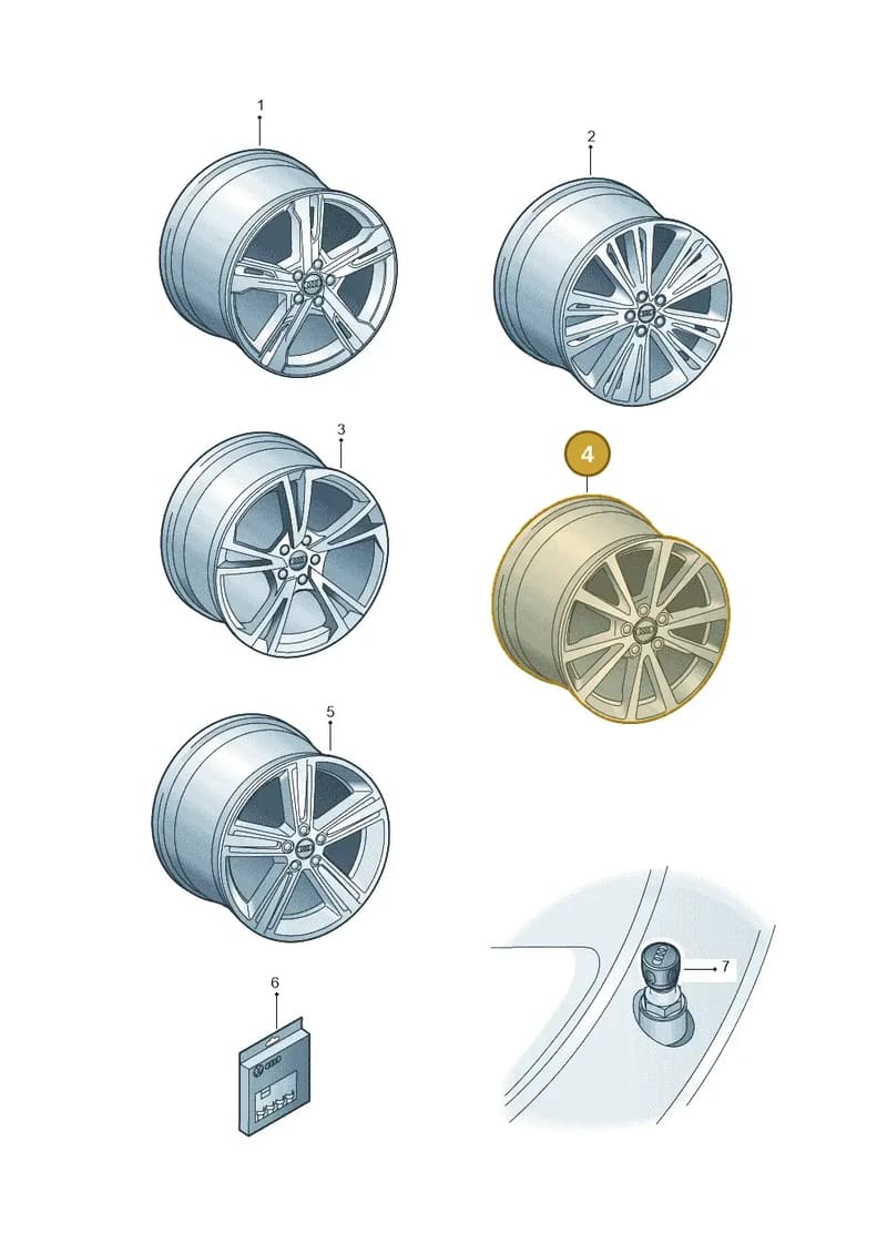 4N00714988Z8 — Audi A8 (2017-2025) diagram 838073100, position 4