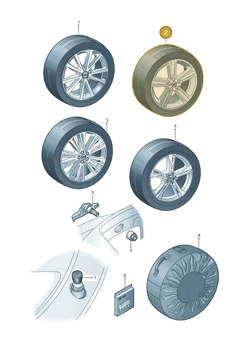 4N00735198Z8 — Audi A8 (2017-2025) diagram 838073300, position 2