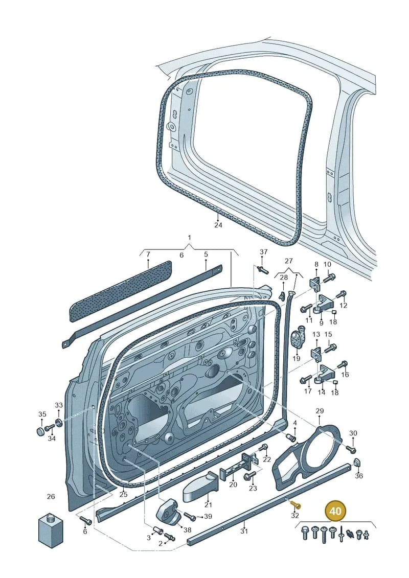 4N0098619A — Audi A8 (2017-2025) diagram 838831100, position 40