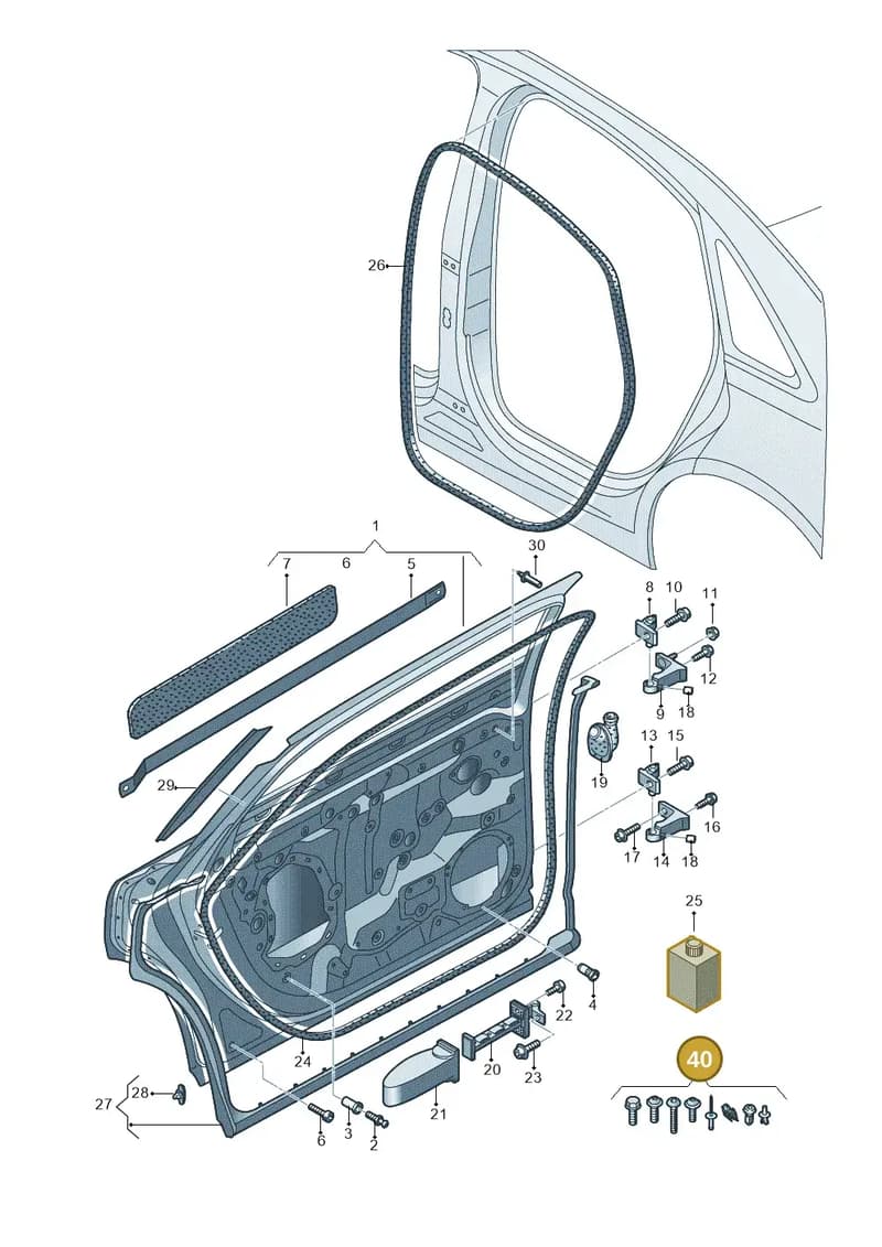 4N0098620A — Audi A8 (2017-2025) diagram 838833100, position 40