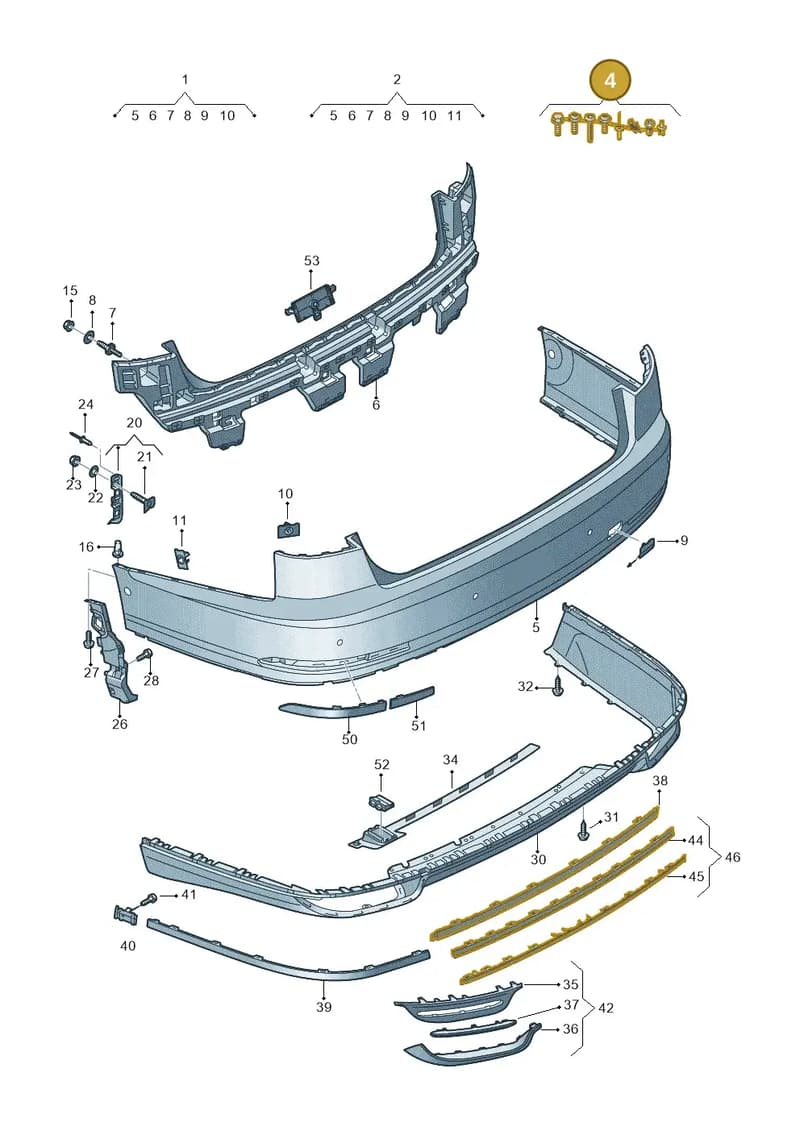 4N0098627 — Audi A8 (2017-2025) diagram 838807700, position 4