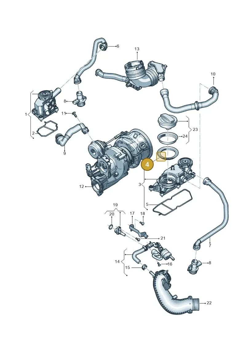 4N0103164 — Audi A8 (2017-2025) diagram 838103048, position 4