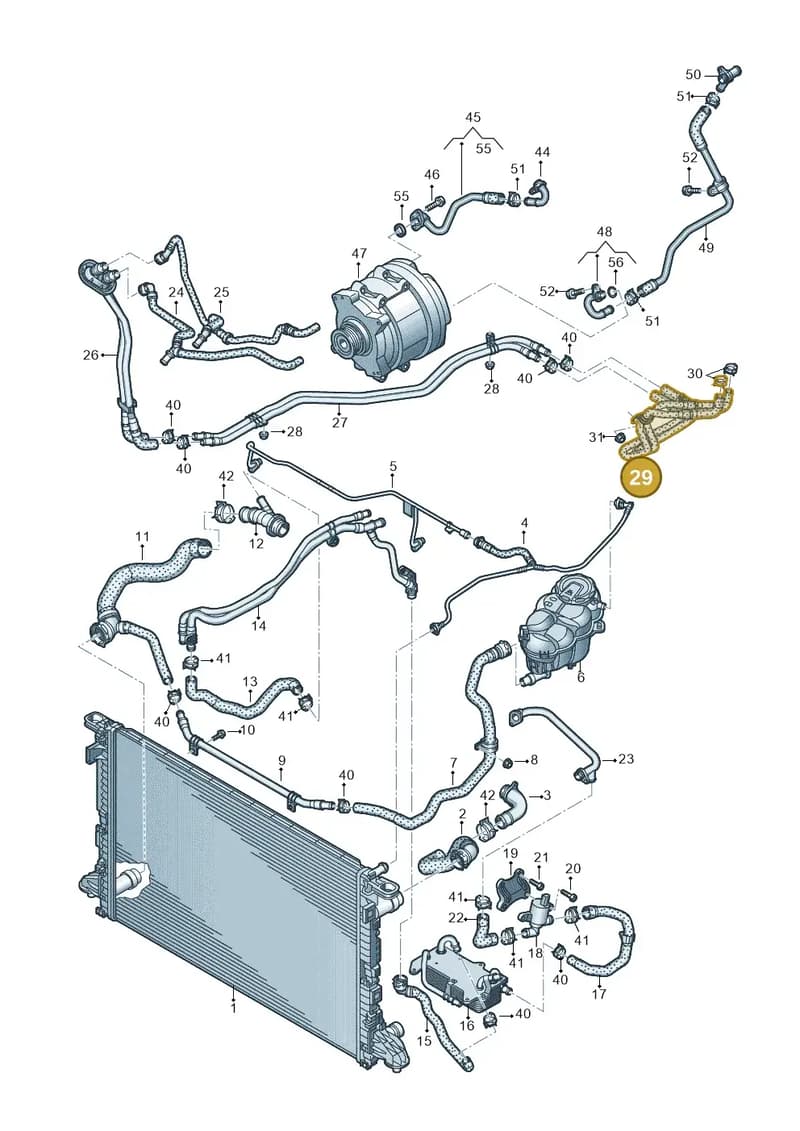 4N0121050E — Audi A8 (2017-2025) diagram 838121004, position 29