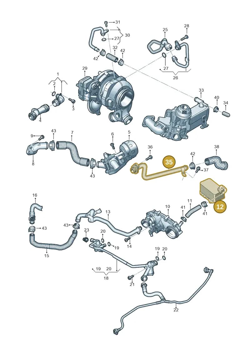 4N0121313B — Audi A8 (2017-2025) diagram 838121052, position 35+12