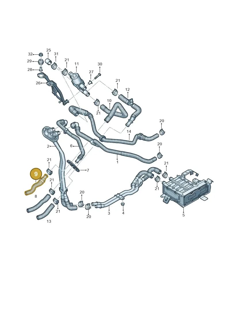 4N0121313S — Audi A8 (2017-2025) diagram 838121071, position 9