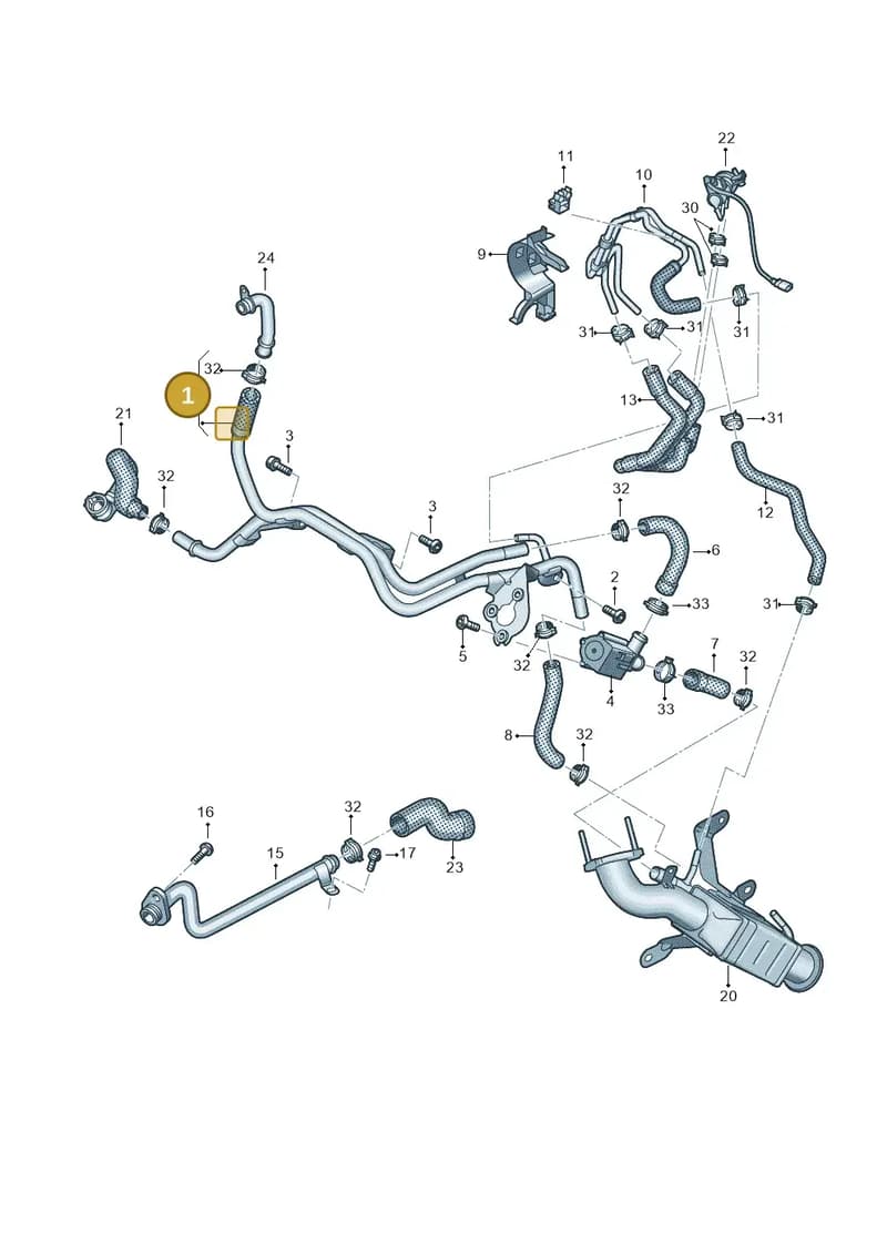 4N0122101AS — Audi A8 (2017-2025) diagram 838121114, position 1