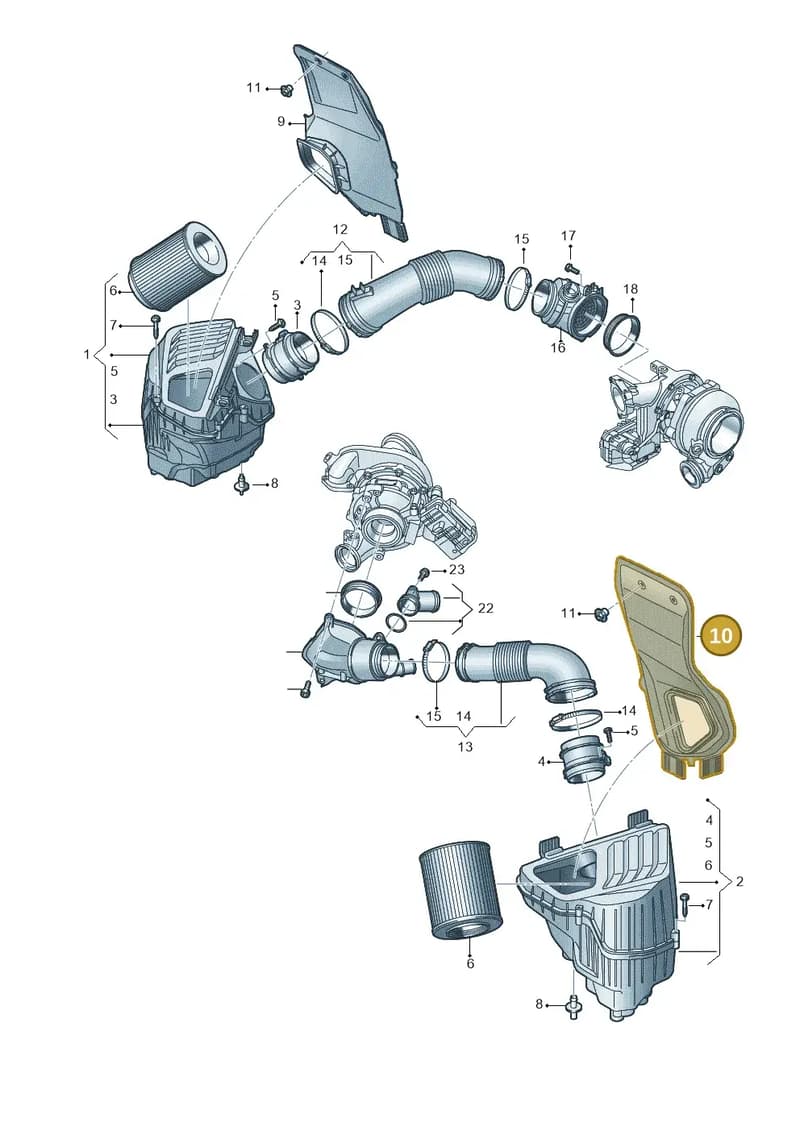 4N0129509C — Audi A8 (2017-2025) diagram 838129400, position 10