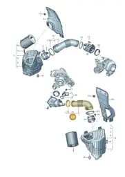 4N0129615N Audi Intake Hose
