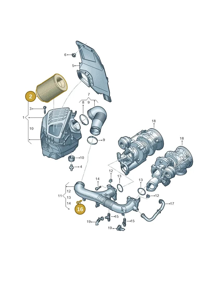 4N0129620C — Audi A8 (2017-2025) diagram 838133080, position 2+16