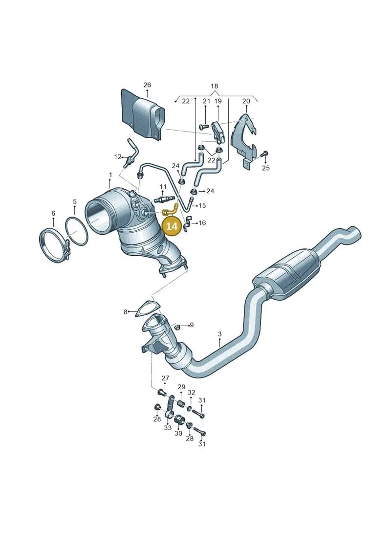 4N0131205K — Audi RS6 Avant (2019-2025) diagram 838253500, position 14