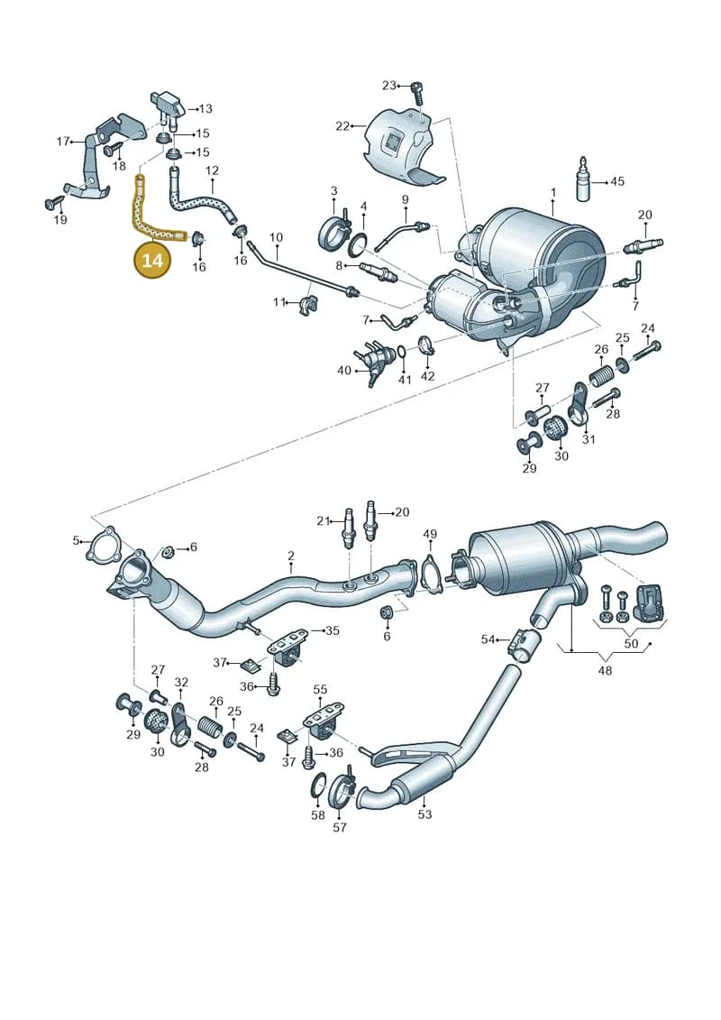 4N0131850D — Audi A8 (2017-2025) diagram 838253700, position 14