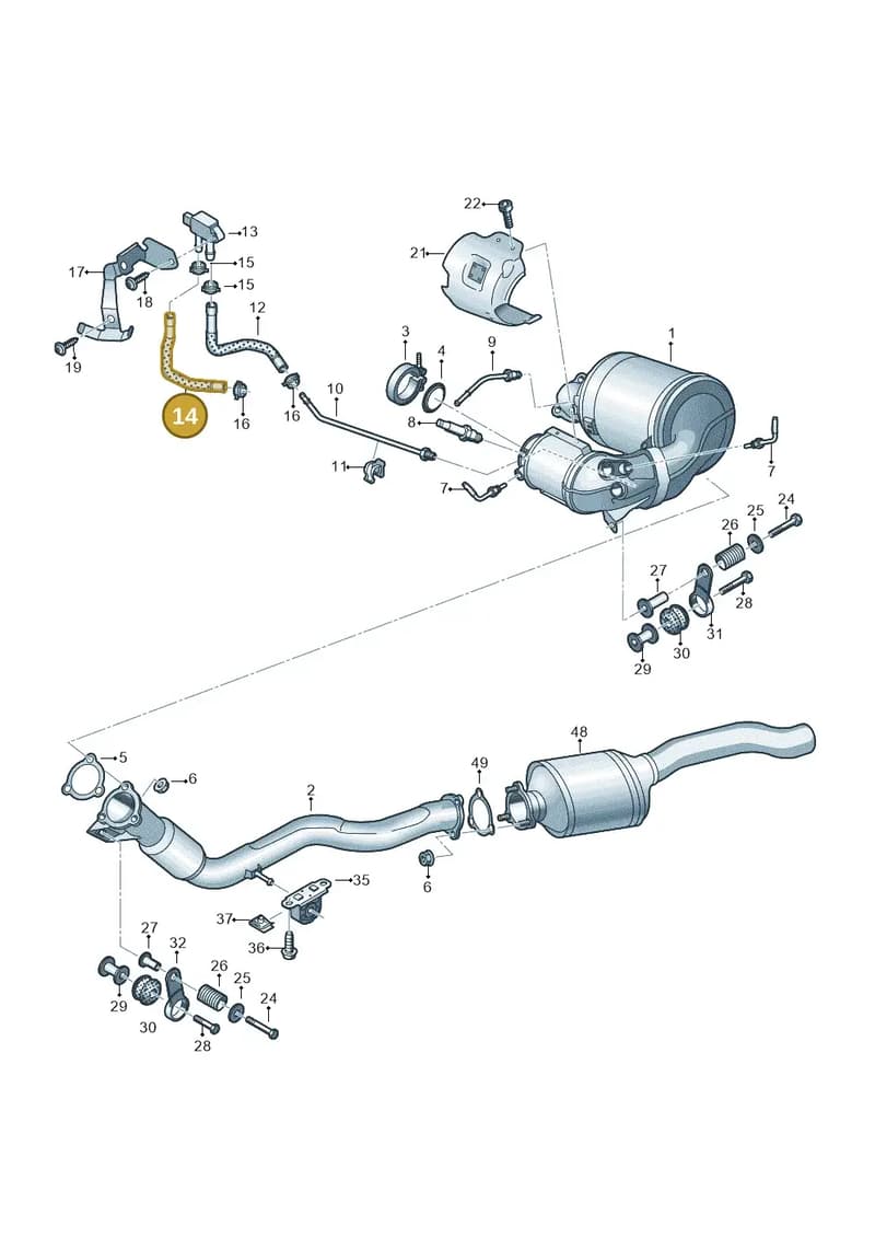 4N0131850D — Audi A8 (2017-2025) diagram 838253710, position 14