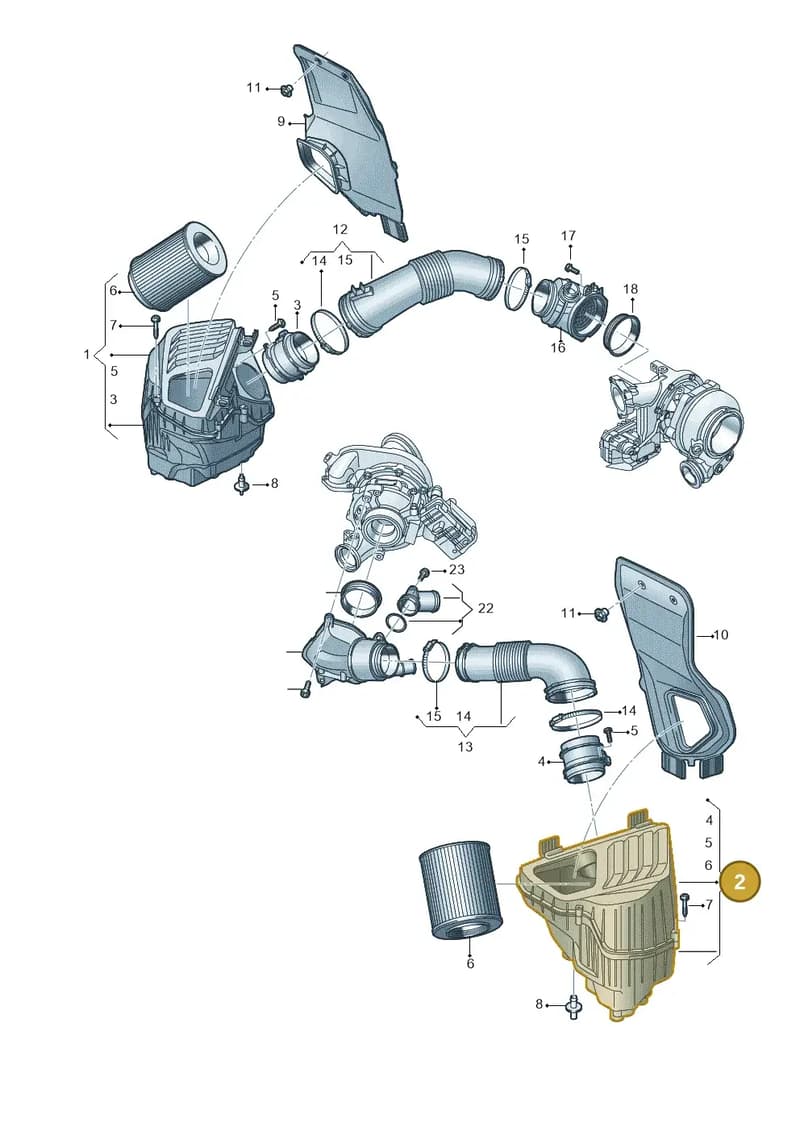4N0133823P — Audi A8 (2017-2025) diagram 838129400, position 2