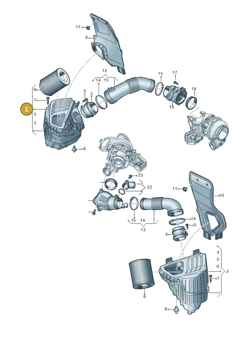 4N0133824AA — Audi A8 (2017-2025) diagram 838129400, position 1